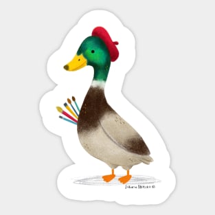 Mallard Duck Artist Sticker